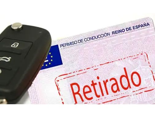 retirada carnet conducir